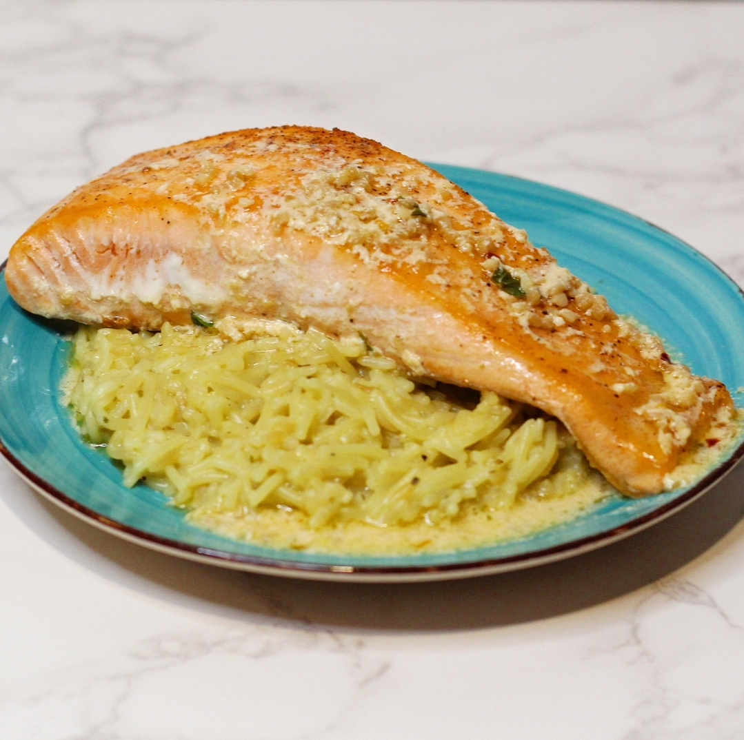 Creamy Salmon Scampi